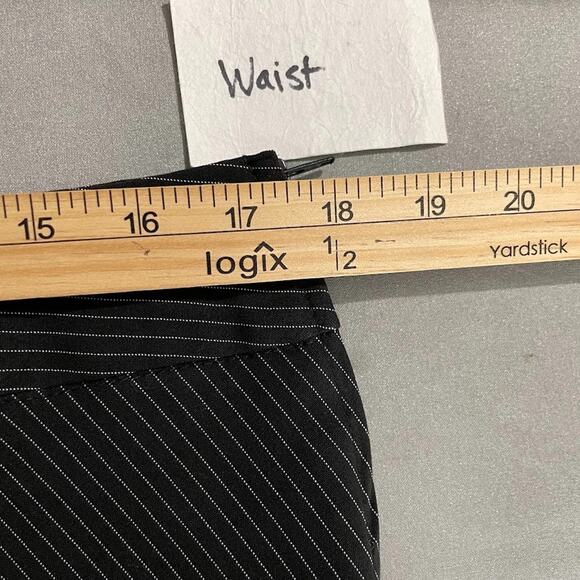 Vintage Y2K Asymmetrical Size 11 12 Black White Pinstripe Skirt Witchy Gothic - Picture 8 of 10